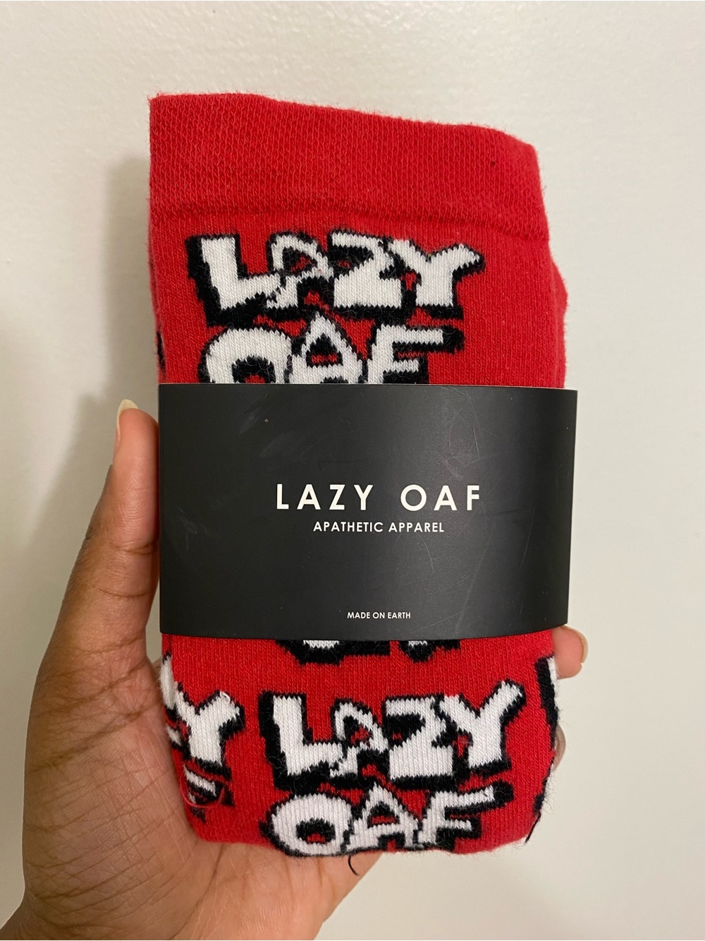 Lazy Oaf Red Socks / Casual Crew Socks